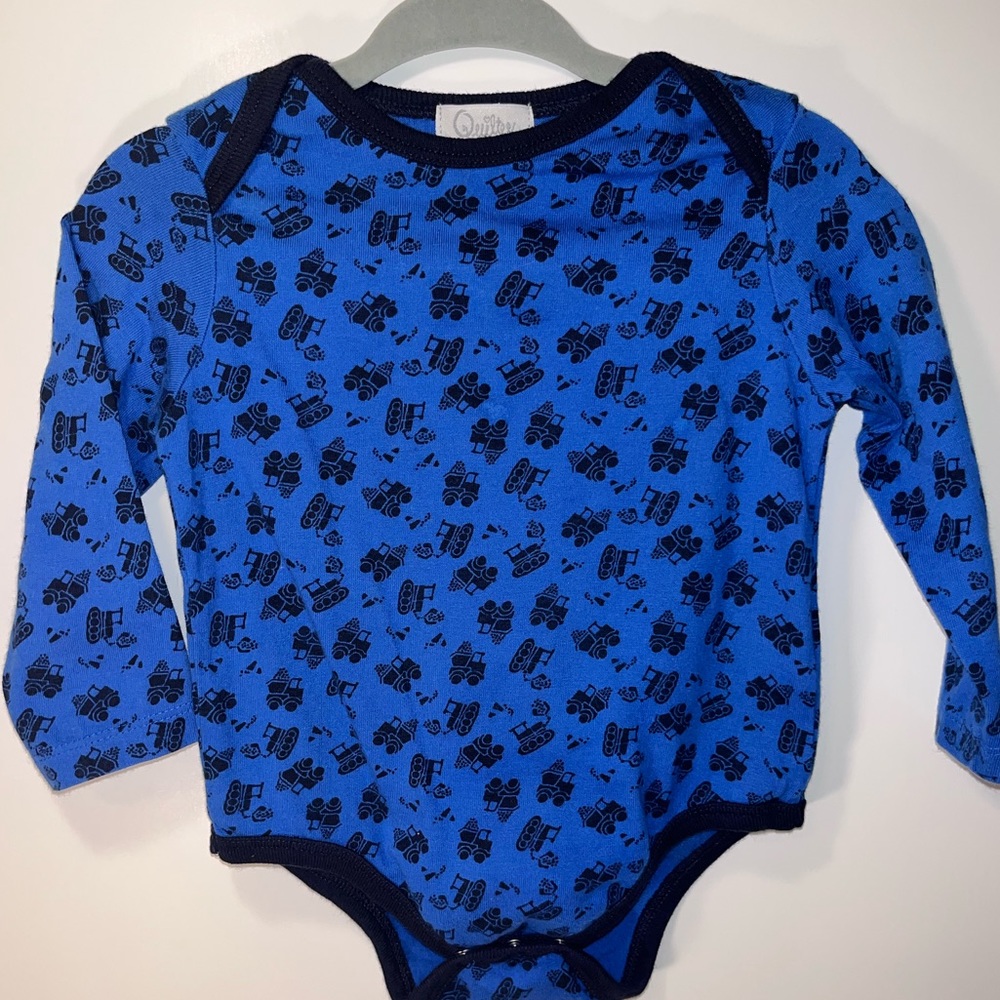 Quiltex blue onesie for 3/6M